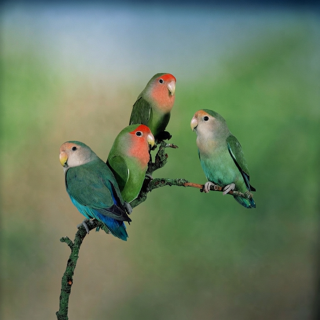 Peach-Faced Lovebird (Agapornis roseicollis)